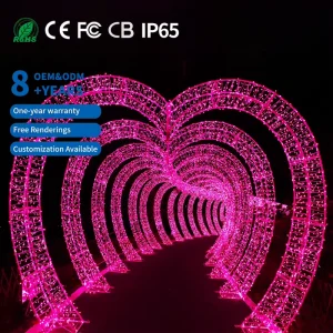 Custom LED Spherical Arch Motif Light for Shopping Mall and Hotel Holiday Decoration