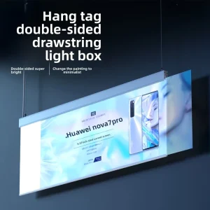 Custom LED Ultra-Thin Rectangle Double-Sided Pull-Frame Aluminum Indoor Advertising Light Box
