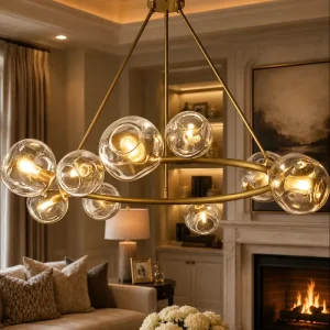 Custom Large Gold Indoor Hotel Lobby Pendant Lights Modern Large Glass Crystal Chandelier Ceiling