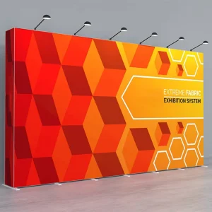 Custom Large Portable Aluminum Alloy LED Pop Up Display Light Box Banner Stand for Trade Show Exhibition Booth