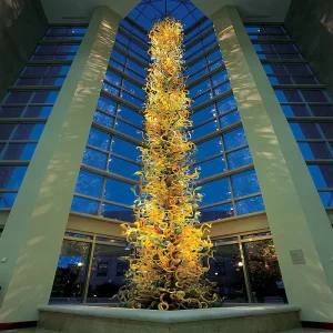 Custom Large Size Chihuly Pendant Lighting Hotel Lobby Murano Glass Chandelier