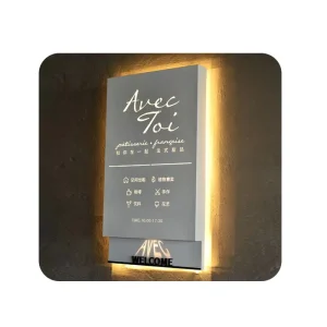 Custom Led Plastic Advertising Light Boxes Outdoor Hanging Sign Display Acrylic Back Light Led Menu Board