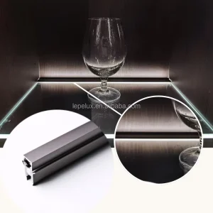 Custom Length Glass Shelf LED Lighting Aluminum Profile Soft Gradient Backlight for Kitchen Cabinet Showcase Dimmable YB2001-22