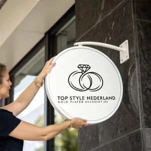 Custom Light Box Sign Advertising Light Boxes Outdoors Double Sided Light Box Sign for Shop Cafe Restaurant Modern Style