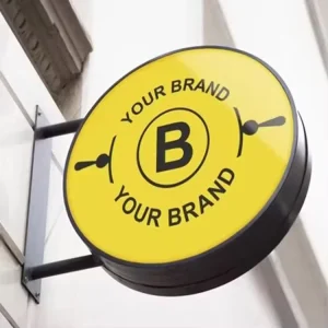 Custom Logo Advertising Lightbox Signage Outdoor Business Shop Sign Hanging Rectangle Acrylic Stainless Steel Waterproof