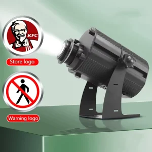 Custom Logo Gobo Projector Advertising Light 80W 100W Sign Wall Projection Waterproof Outdoor HD Rotating Led Advertising Lamp