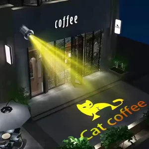 Custom Logo Gobo Projector Outdoor Waterproof IP67 HD Bright 25W/35W/60W/80W/100W LED Advertising Light Projection