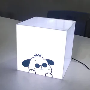 Custom Logo Light Box Glow Cube Square LED Acrylic with LED Light Box for Advertising