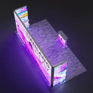 Custom Logo Modular Aluminum Frame Exhibition Booth Advertising Light Boxes for Trade Show Display