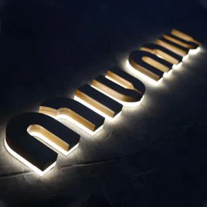 Custom Logo Outdoor Waterproof 3D LED Illuminated Sign Luminescent Diode Lighting for Business Logo