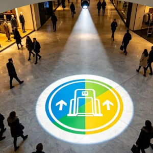 Custom Logo Projector Advertising Lights Gobo Pattern Shopping Mall Ground Safety Elevator Guiding Floor Entrance Signs