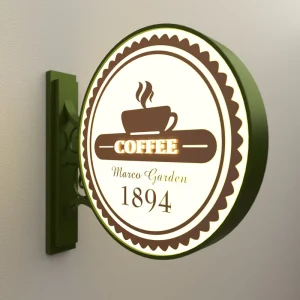 Custom Logo Round Advertising Light Boxes Signage Outdoor Business Shop Sign Lights Circular LED Light Box Sign