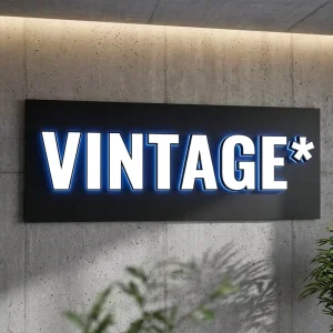 Custom Logo Stainless Steel Acrylic Frontlit Backlit Back Lighted Sign LED Mini Channel Light up Illuminated Letters Waterproof