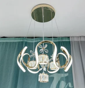 Custom Luxury Lamps Living Room Ball Gold Chandelier and Pendant Lighting Crystal Chandelier Ceiling Light