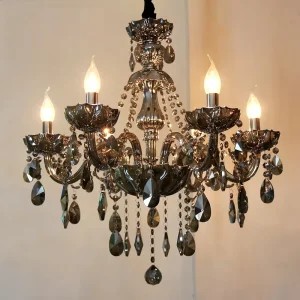 Custom Made Hotel Hanging Crystal Pendant Lamp Retro Glass Pendant Light European Chandelier for Home Living Room