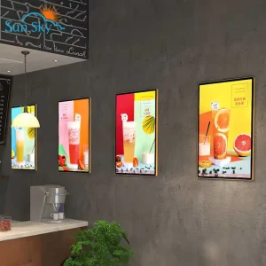 Custom Menu Aluminum Frame Advertising Light Boxes Custom Slim Ultra Thin Large LED Exhibition Light Box for Advertising