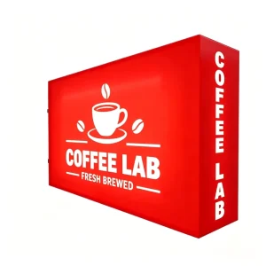 Custom Modern Aluminum Frame Wall Mounted Two Sided LED Advertising Light Boxes 3000 Lumens Waterproof Design for Bar Restaurant