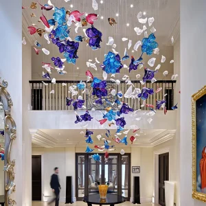 Custom Modern Hotel Dining Room Lobby Villa Decoration Luxury Project Big Size Chandelier Pendant Lamp Commercial Lighting