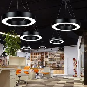 Custom Modern LED Ceiling Light Panel UV Printed PVC Flexible Backlit Pendant Lamp Waterproof Energy-Saving for Office
