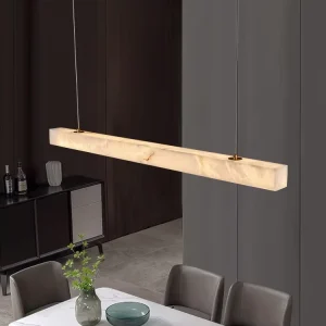 Custom Modern Luxury Alabaster Restaurant Kitchen Dining Room Home Minimalist Decoration Marble Chandelier Pendant Lights