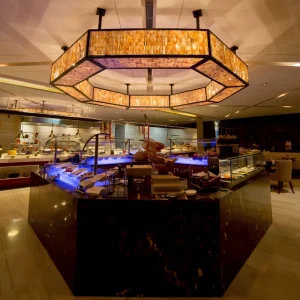Custom Modern Luxury Artificial Onyx Chandelier Handmade Shell Pendant Light LED Dimmable for Hotel Dining Room Living Room