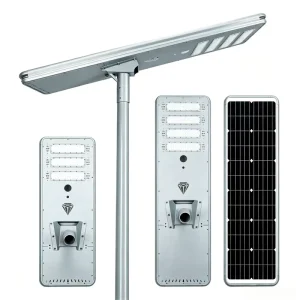 Custom OEM 60W 150W Integrated Solar Street Light IP66 Outdoor Highway Road Lamp