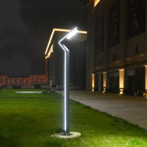 Custom Outdoor Aluminum Garden Lights Modern Fashion Simple Bright LED Lighting Aluminum Pole Motif Garden Lights