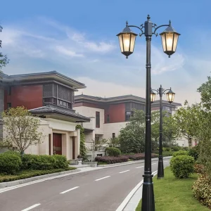 Custom Outdoor Antique LED Street Lamp Post IP65 Waterproof Garden Light for Villa Park Pathway Commercial Projects