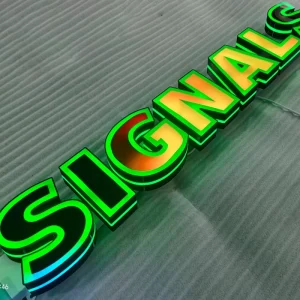 Custom Outdoor Business Stainless Steel Rgb Led Illuminated Storefront Sign Channel Letter Sign 3d Led Front lit Letter Signage