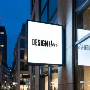 Custom Outdoor Double Sided Square Light Box with Aluminum Frame Storefront Signage for Salons Fast Food Shops and Coffee Stores