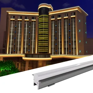 Custom Outdoor Ip65 Waterproof Surface Mounted Exterior Architecture Facade Led Tubes Aluminum Led Linear Light