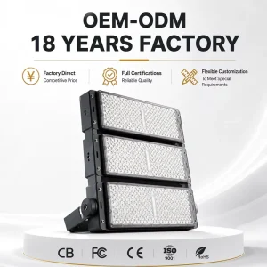 Custom Outdoor LED Flood Light 200-2000W Waterproof IP65 LED Floodlight for Stadium Parking Lot Building