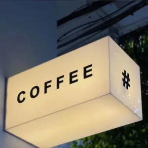 Custom Outdoor Wall Hanging LED Acrylic Light Box Signboard for Business Storefront Advertising Signage Durable Light Weight