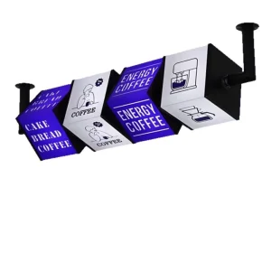 Custom Polyhedron Aluminum Alloy LED Light Box Multi sided Illuminated Sign Board for Storefront Mall Outdoor Display