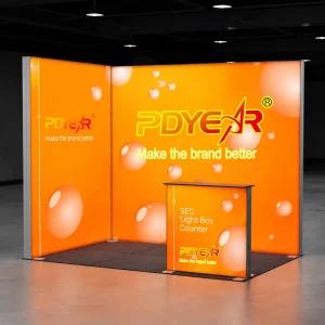 Custom Print Portable SEG PVC LED Light Box Advertising Display Stand Backlit Frameless Lightbox for Trade Show Event Booth