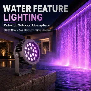Custom RGB LED Floodlight DMX512 Remote Control IP67 Waterproof Outdoor Building Facade Architectural Landscape Lighting Project