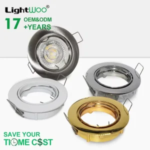 Custom Recessed Spotlight Downlight Housing Aluminum Frame GU10 MR16 Empty Fixture Ceiling Spot Light Shell