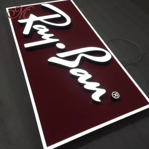 Custom Rectangle Advertising Light Boxes with Decorative Feature Big Business Sign Board Frame