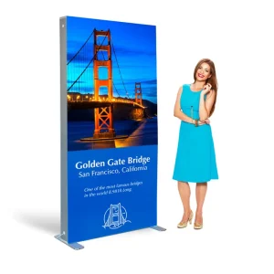 Custom Rectangle Aluminum 85*200cm High Brightness 60mm SEG Light Box Decorative Display Stand for Trade Show Exhibition