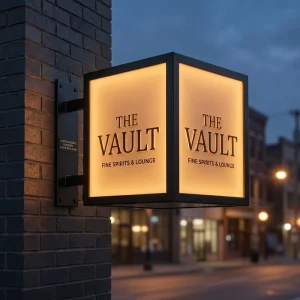 Custom Rectangle Indoor Outdoor Business Shop Logo Light Box Signage with LED Light Waterproof High Brightness