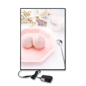 Custom Rectangle LED Poster Frame Cinema Restaurant Advertising Light Box Aluminum Tempered Glass Slim LED