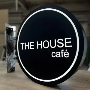Custom Restaurant Exterior LED Lightbox Shop Light Box Sign Outdoor Acrylic Steel Frame