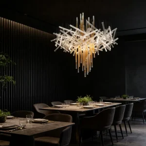 Custom Restaurant Hotel Chandelier High End Modern Lighting for Restaurant & Banquet Hall Custom Lighting Factory