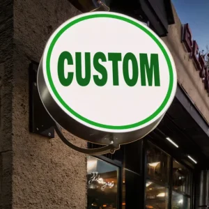 Custom Rotating Aluminum Frame LED Light Box 3D Logo Signs Decorative Business Advertising Display