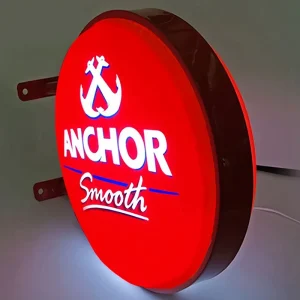 Custom Round LED Light Box Outdoor Advertising Display for Coffee Shop Restaurant Logo Sign