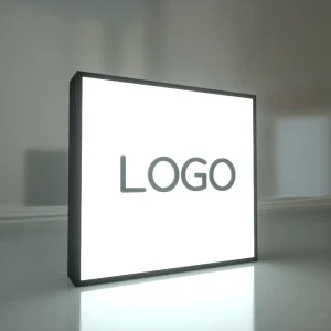 Custom Round LED Lightbox Sign Acrylic Letters Backlit Light Box for Business Storefront Logo