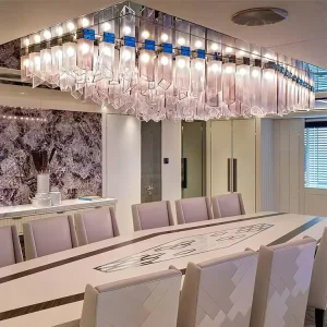 Custom Shape Color Material Luxury Indoor Chandeliers LED Pendant Light for Living Room Dining Room