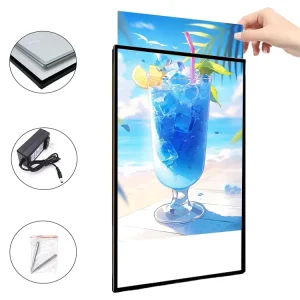 Custom Size A1 Promotional LED Light Box 60.5*85CM 25.8W Tempered Glass Poster Frame High Brightness Long Life Advertising