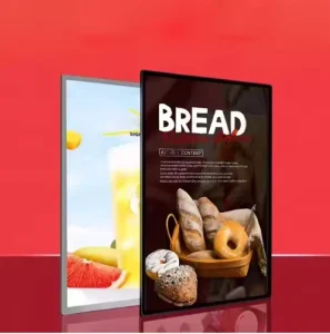 Custom Size Acceptable Aluminum Light Box 4000 Lumens Brightness for Restaurant Chain Indoor Brand Image Display