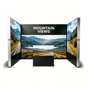 Custom Size Frameless Glowing Light Box Booth SEG Edge with Dye Submission Printing for Show Stand Trade and Exhibition Booth